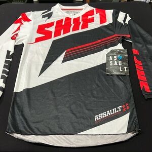 Shift  Red and Black , long sleeve ,  bike Jersey NWT